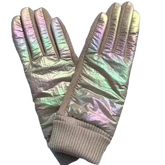 comerut 1 Pair Winter Gloves Gradient Thicken Windproof Full Fingers Touch Screen Keep Warm Elastic Wrist Cycling Women Men Gloves for Adult