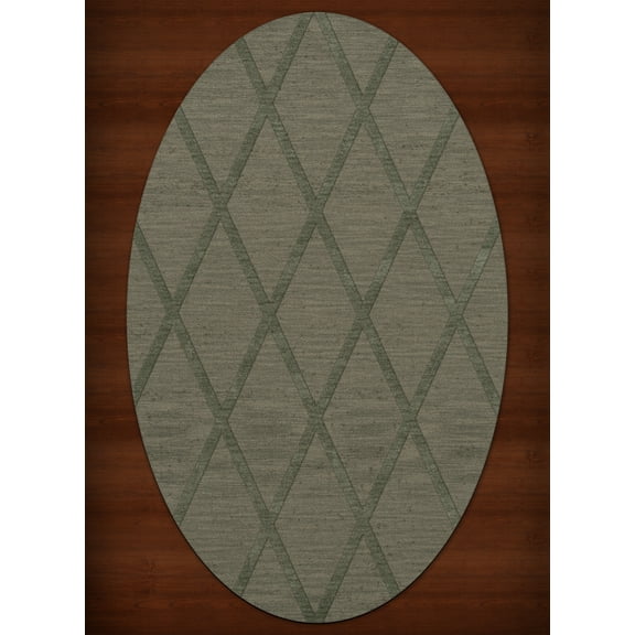 Dalyn Dover Area Rug DV11 Dv11 Aloe Lines Diamonds 6' x 9' Oval