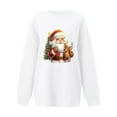 thumbnail image 5 of Lorytime Christmas Womens Crewneck Sweatshirt Oversized Santa Claus Plush Shirt Long Sleeve Pullover Loose Tops, 5 of 5