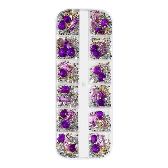 Tkrady Christmas Fingernail Stickers of Various Sizes And Styles Shiny Charm Gem Jewelry Suitable For Nail Beauty Suitable For Halloween Christmas Gifts Holiday Nail Accessories