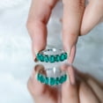 thumbnail image 4 of Rosec Jewels Lab Grown Emerald Half Eternity Ring for Women (AAAA Grade), 18K White Gold, US 5.00, 4 of 8