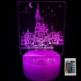 thumbnail image 1 of shiyou-3D Castle Night Light, Illusion Table Lamp with 16 Colors Remote Control Touch Lamp LED USB Night Light Desk Lamps Room Decorations Home Decor Holiday Gifts Birthday Gifts, 1 of 4