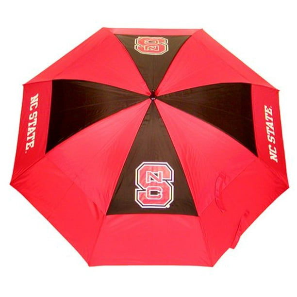 Team Golf NCAA NC State Wolfpack 62" Parapluie de Golf avec Gaine de Protection, Conception de Protection contre le Vent à Double Auvent, Bouton Automatique Ouvert