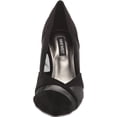 thumbnail image 2 of Nine West Evani Black Stiletto Heel Slip On Pointed Toe Mesh Fashion Pumps (Black, 12), 2 of 6