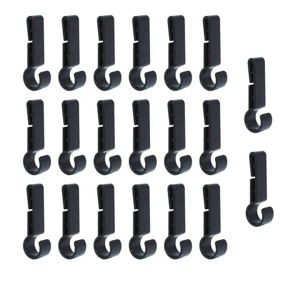 20 x Headlamp Clips, Head Light Clamps Black Set Headlamp Hard hat Safety Hook Outdoor Tools