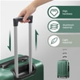 thumbnail image 4 of IVV Retro Green Trolley Cases 4-Piece Set (16/20/24/28 Inch), ABS Luggage w/ Aluminum Alloy Handle, 360° Wheels, Vertical Stripe Pattern, 4 of 9