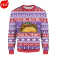 thumbnail image 2 of Sudadera con estampado 3D de Feliz Navidad Suéter navideño con gráfico de Papá Noel Suéter navideño feo de moda para hombres Nuevos suéteres, 2 of 5