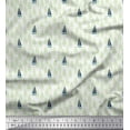 thumbnail image 1 of Soimoi Green Poly Georgette Fabric Yacht & Waves Nautical Printed Craft Fabric by the Yard 52 Inch Wide, 1 of 1