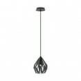 thumbnail image 1 of Eglo Carlton 3 8 Inch Geometric Pendant Ceiling Light, Black and Silver, 1 of 9