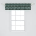thumbnail image 2 of Ambesonne Aztec Window Valance, Striped Floral Geometric Art, 54" X 12", Pale Green Sky Blue, 2 of 3