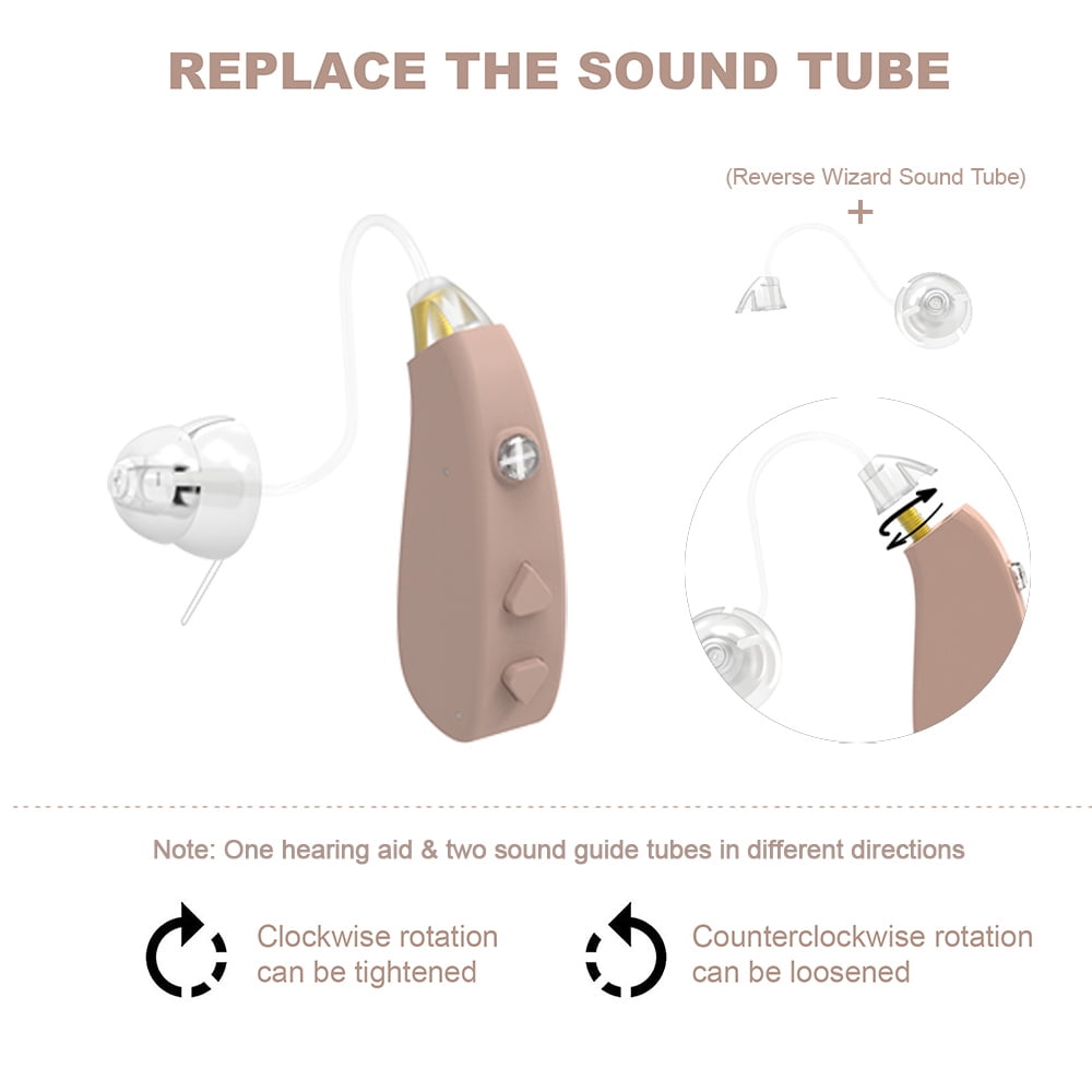Personal Sound Amplifier for Ears,Rechargeable in-Ear Sound Amplifier(Beige)