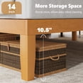 thumbnail image 3 of EDX 14 inch Full Bed Frame, No Box Spring Needed, Wooden Platform Bed Frame Mattress Foundation with Support Slats, Natural Pine, 3 of 10