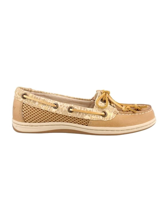 Top-Sider Firefish Python Womens Linen Boat Shoes
