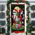 thumbnail image 5 of Christmas Jack Door Cover Decorations, Xmas Santa Monster Witch Front Door Banner Background, Funny Winter Holiday Wreath Indoor Outdoor Home Decor 3 x 6 FT, 5 of 6