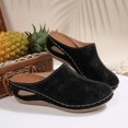 thumbnail image 4 of Tauxra Sandales Compensées à Bout Fermé pour Femmes, Sandales Décontractées à Enfiler pour Femmes avec Semelle Intérieure Coussinée et Semelle Extérieure Durable, Chaussures Polyvalentes de Couleur Unie pour le Quotidien, 4 of 9