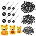thumbnail image 1 of 300 PCS Eyes de plástico para artesanías accesorios para hacer manualidades de fieltro de aguja de muñeca, 1 of 5