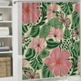 thumbnail image 6 of Fenyluxe Mid Century Modern Abstract Geometric Boho Shower Curtains for Bathroom, Cute Pink Floral Bathroom Shower Curtain, Vintage Bath Curtain, Waterproof Fabric Shower Curtain 60x72, 6 of 7
