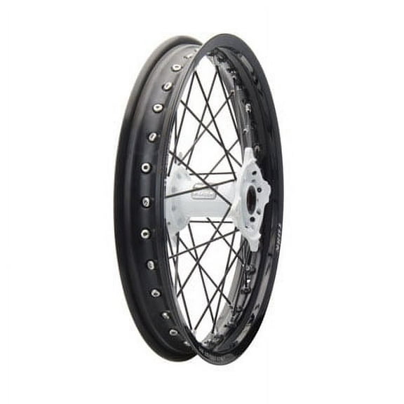 Impact Complete Wheel - Rear 19 x 2.15 Black Rim/Black Spoke/White Hub For Yamaha