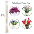 thumbnail image 2 of Macrame Wall-mounted Plant Hanger Hanging Rope Basket 21.7 Inch Length 2 Pcs, 2 of 7