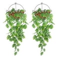 thumbnail image 2 of Casaio Artificial Rattan Vine Artificial Bamboo Leaf Rattan Vine, Hanging Fake Plants for Wall Decor, Wedding Backdrop, Indoor Outdoor Garland Decoration,2pc Fake Bamboo Leaves, 2 of 9