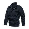 thumbnail image 2 of TACVASEN Mens Casual Comfortable Jacket Lightweight Coat Navy L, 2 of 7