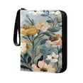 thumbnail image 2 of Game Card Storage Bag Collectible Trading Card Albums The 4-Pocket Card Binder With 50-Page Sleeve Can Hold 400 Game Cards Oil Painting Flower, 2 of 6