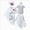 D38-White, variant on 6-9 Months Newborn Baby Outfit Set Full Clothes Romper Newborn Eight Piece Set Toddler Separates Pink