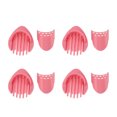 thumbnail image 1 of 4 Set Bathtub Drain Hair Catcher Bathtub Hair Strainer Plastic Bathtub Drain Filter Pink, 1 of 5
