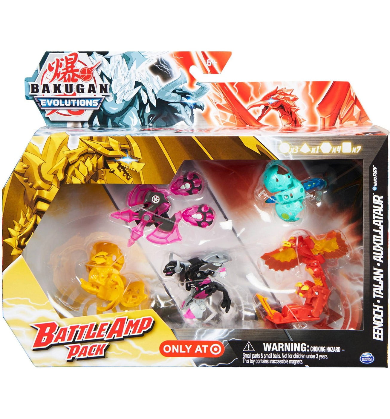 Bakugan Evolutions Eenoch, Talan & Auxillataur Battle Amp Pack