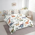 thumbnail image 3 of Castle Fairy Cartoon Dinosaur Bedding Comforter Set,Jungle Animal Dino Queen Bedding Sets, 3 of 8