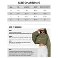 thumbnail image 3 of Cizayoi Women's Casual Long Sleeve Cropped Sweatshirt Crewneck Short Pullover Shirt Tops, 3 of 5