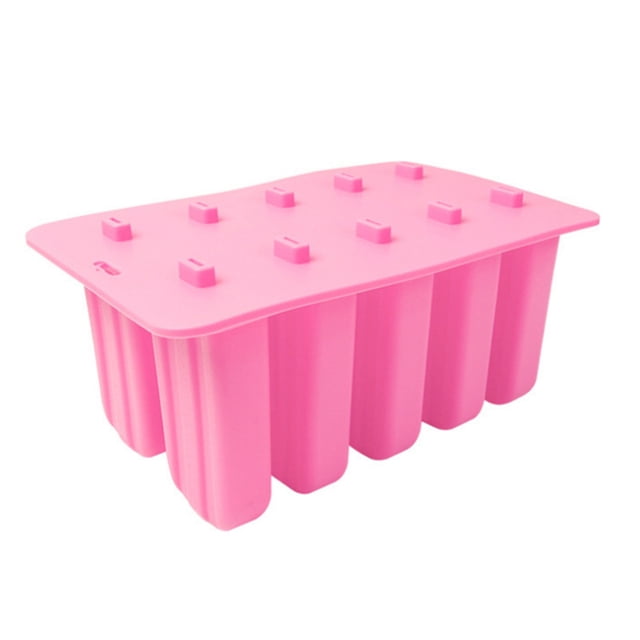 EGNMCR Ice Cube Tray 10 Popsicle Diy Ice Cream Ice Cream Popsicle mold