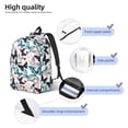 thumbnail image 4 of Picia Butterfly Printed Canvas Daypack - Stylish and Durable Vintage Compact Backpack - Class, Work, Travel, or Laptop Bookbag,Organized Compartments-Medium, 4 of 6