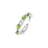 1/2 CT Peridot Twisted Interlock Infinity Gold Ring for Women, 14K White Gold, Size:US 7.50