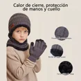 thumbnail image 3 of 3en1 Gorro Bufanda Guantes Tejido Para Niños Frio Invierno, 3 of 7