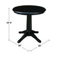 thumbnail image 3 of 30" Round Top Pedestal Dining Table - Black, 3 of 7