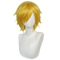 thumbnail image 2 of Peluca ANOGOL Short Gold Rubia Ondulado Sintética para Hombre, 2 of 8