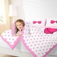 thumbnail image 3 of Erosebridal Kawaii Bow Queen Comforter Set 3pcs for Teens,Kids Girls Cartoon Polka Dots Bedding Comforter Set,Pink Reversible,Microfiber Bedroom Decor, 3 of 6