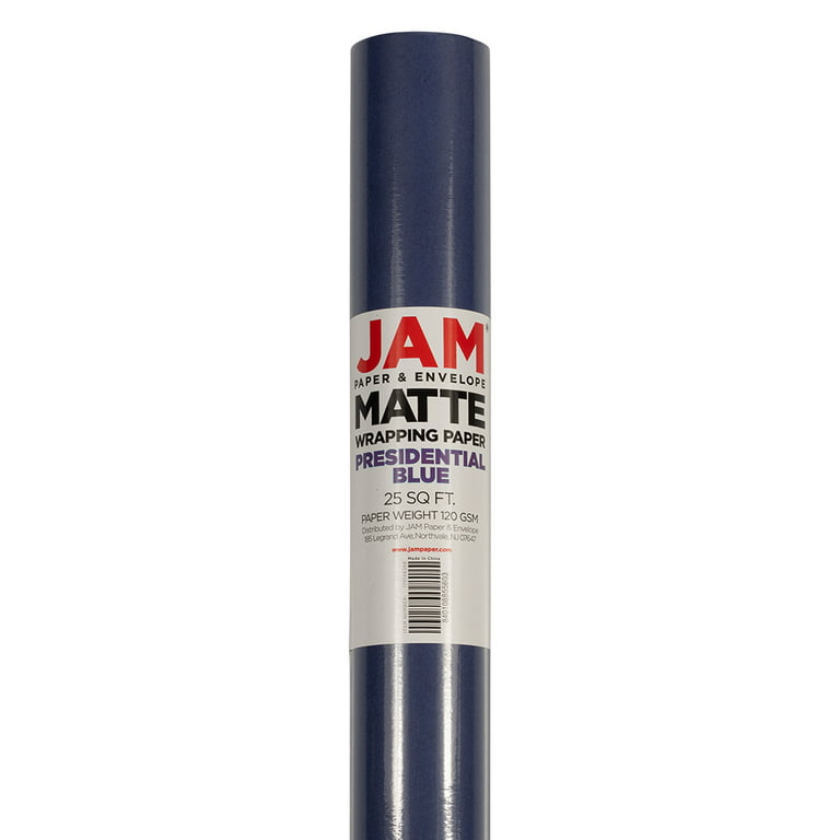 Pastel Blue Matte Wrapping Paper - 25 Sq Ft at JAM Paper Store