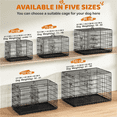 thumbnail image 5 of Alden Design 42″ Dog Crate with 2 Doors and Pull-out Tray for Large Dog, Black, 5 of 8