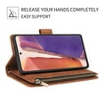 thumbnail image 4 of Galaxy Note20 Wallet Case, Dteck Soft Leather Zipper Wallet Case Magnetic Buckle Horizontal Flip Cover with 5 Card Slots/Photo Pocks For Samsung Galaxy Note 20 / Note20 5G, Brown, 4 of 9