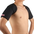 thumbnail image 1 of SX641 Black Sports Double Shoulder Brace Support Strap Wrap Belt Band Pad, 1 of 6