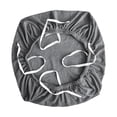 thumbnail image 2 of Fundas elásticas para sillas de oficina, extraíbles y elásticas, de licra, para proteger el asiento de la silla. Gris Argenta, 2 of 8