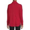 thumbnail image 3 of Time and Tru Women's Cowl Neck Waffle Tunic, 3 of 5