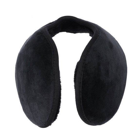 NUOLUX Men Fall Winter Outdoors Ultra-Soft Plush Faux Fur Earmuffs (Black)