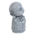 thumbnail image 3 of Feng Shui Zen Blissful Japanese Jizo Monk Holding Flowers Mini Figurine 3"Tall, 3 of 7