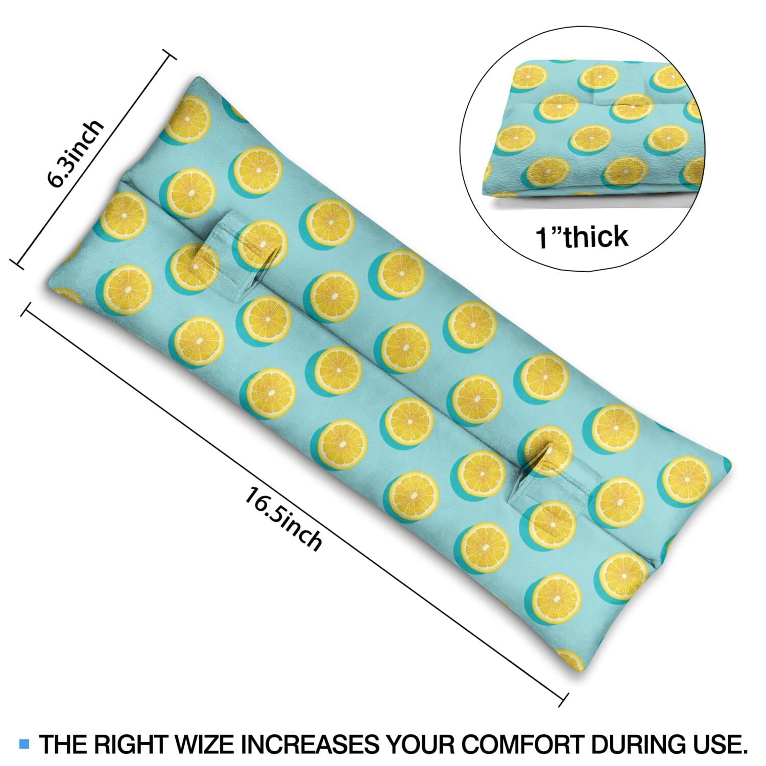 Modern Lemon Yellow Seatbelt Pillow - Post-Surgery Mastectomy & Heart Surgery Recovery Cushion - Soft Floral Car Travel Pillow
