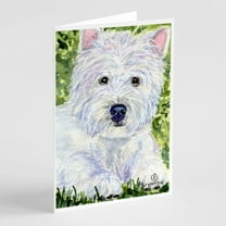 Caroline's Treasures Westie Greeting Cards with Envelopes, 5" x 7" (8 Count)