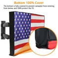thumbnail image 3 of Outdoor TV Cover for 30"-32" Flat Screens, IC ICLOVER Weatherproof Weather Dust Resistant Television Protector with Waterproof Remote Pocket - US Flag, 3 of 11