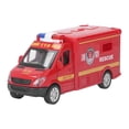 thumbnail image 1 of Camión de bomberos, modelo de coche de simulación, sonido innovador y luces, camión de bomberos, juguete extraíble para niños, colección de regalos, 1 of 8